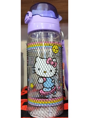 Ada Çanta Kırtasiye Hello Kitty Figürlü Plastik Matara 550 ml