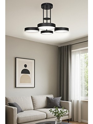 Fer Avize Mango LED Avize Modern Başlıklı Enerji Tasarruflu Dekoratif 3 Renk Işık Salon Mutfak Çocuk Odası