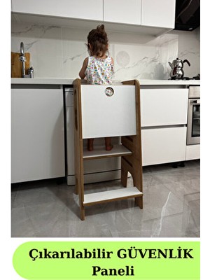 Alisyum Güvenlik Panelli Öğrenme Kulesi Bebek Öğrenme Kulesi Bebek Merdiveni