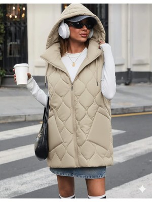 Nsm Kapşonlu Kapitone Yelek