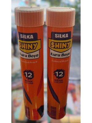 Ada Çanta Kırtasiye 2 Adet Silka Metal Tüp Model 12'li Kuru Boya Kalemi (Toplam 2 Tüp=12+12 Adet Kuru Boya Kalemi)