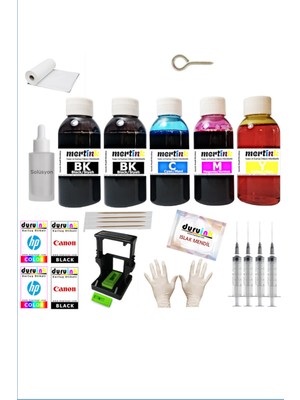 Mertink Mertınk Canon TS3750I PG-575 CL-576  Kartuş Dolum Seti 5 Li Set 5X100ML Renkli Mürekkep