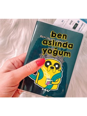 Nurdic Tüm Ülke Pasaportları ile Uyumlu Şeffaf Pvc Baskılı Cepli Pasaport Kılıfı Kabı - Yoğum