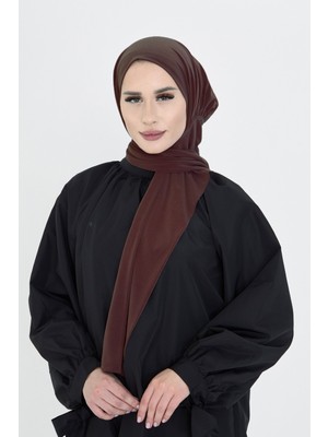 Hürrem Bone Kahve Pratik Hazır Geçmeli Tesettür Bone Sandy Boyunluklu Çıtçıtlı 2505_14