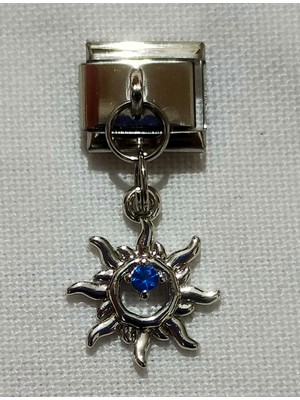 SATIYU Güneş Charm, Italyan Bileklik Uyumlu Paslanmaz Çelik