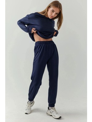 Hiccup Kadın Esnek Bel Modal Touch Jogger Pantolon Lacivert