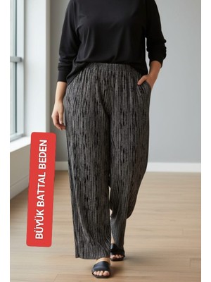 Kadın  Bayan Büyük  Battal  Extra Jumbo Beden Viskon Süet  Penye Kumaş  2 Yan Cepli  Pantolon Eşofman Altı Pijama Altı  90 130 Kilograma Kadar Olur Bol  Likralı Esneyen Kumaş Bel Lastikli Süs Bagcıklı