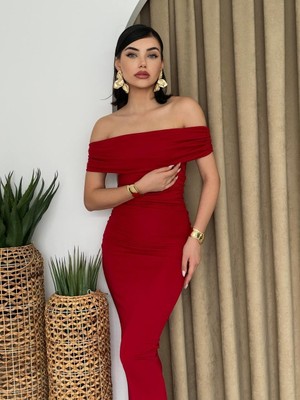 Janes Milan Madonna Yaka Kalem Elbise