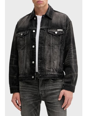 Calvin Klein Pamuklu Relaxed Fit Düğmeli Kot Ceket LV04RD707G01G Erkek Kot Ceket LV04RD707G 01G