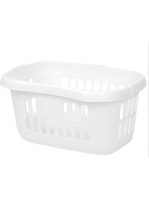 Turanyolu Dekoratif Beyaz Çamaşır Sepeti – Temiz ve Ferah Görünüm