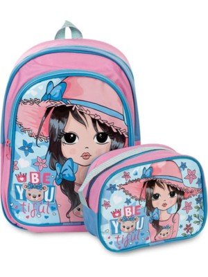 Turanyolu Muggle Girl 2 Gözlü 2’li Ilkokul Çantası – Beslenme Çantalı Set