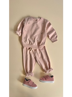 Cigit Sweatshirt Takım 1-7 Yaş Pudra Pembe