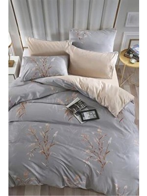 Always Çift Taraflı Çiçekli Nevresim Takımı 200 x 220 cm Renkli Çarşafı Lastikli Güz