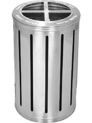 Nil Banyo Üstüner Geri Dönüşüm Kutusu 304 Pasl. 4lü Ø50*62CM