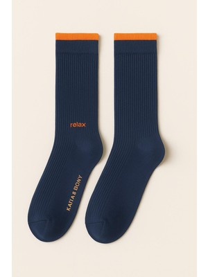Katia & Bony Erkek Relax Baskılı Soket Çorap Lacivert
