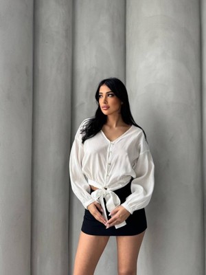 Nnstartshopping  Bağlama Detaylı Gömlek