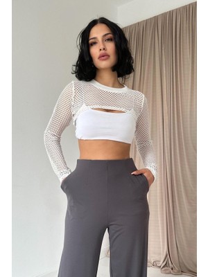 Nnstartshopping  Füme Pensli Lastik Detaylı Pantolon