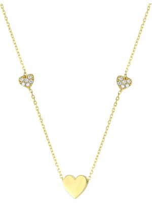 Assos Pırlanta Kalp Figürlü Altın Kolye - 14K