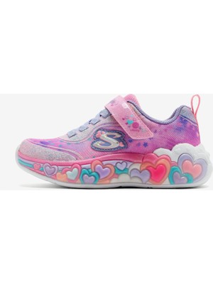 Skechers Eternal Heart Lights Büyük Kız Çocuk Pembe Işıklı Spor Ayakkabı 302696L Lpmt