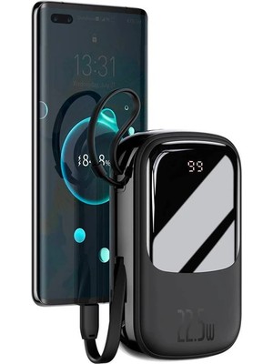 Qpow Dijital Göstergeli 10000MAH 22.5W Hızlı Şarj POWERBANK-(5775)