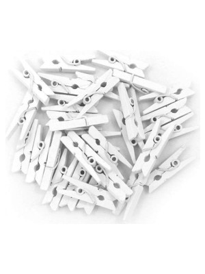 1000 Adet Beyaz Ahşap Mandal Seti (2.5 Cm)