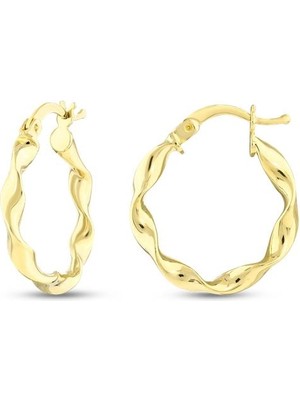 Assos Pırlanta Altın Halka Küpe - 14K