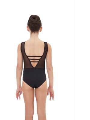 Lace & Tulles Bale Jimnastik Dans Mayosu Siyah Arkası Sırtı Açık Mayo Gösteri Yarışma Yılbaşı Etkinlik
