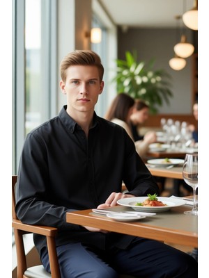 FRM Unisex Konforlu Regular Fit Pamuklu Keten Görünümlü Uzun Kollu Gömlek Seçeneği Fonksiyonel