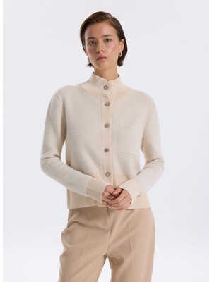 Fabrika Ekru Kadın Hırka F5WL-HRK0011