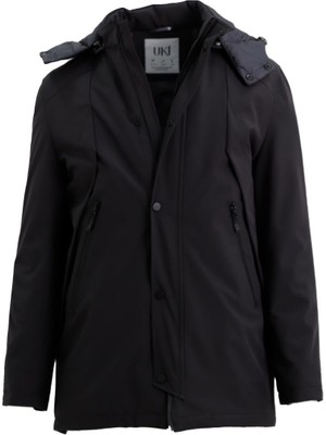 Uki Antrasit Kapişonlu Kışlık Mont