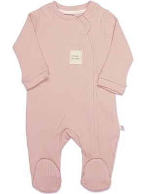 Budi Home Bistyle Style Natural Fermuarlı Bebe Tulum 15115 Pembe