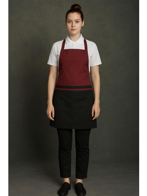 Netto İş Elbiseleri Alpaka Kumaştan Askılı Çift Renkli Iş Önlüğü