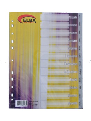 Kitabevimden Bafix Seperatör Aylar Plastik A4