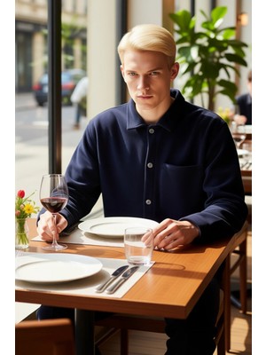 FRM Erkek Düz Renk Polar Dokulu Uzun Kollu Gömlek Ceket Günlük Kullanım Rahatlığı Fonksiyonel Şık