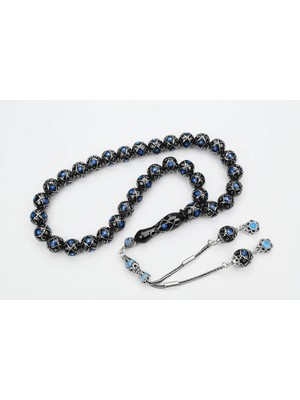 Oltu Taşı Küre Fiyonk Işlemeli Tespih