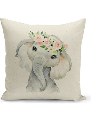 Filamente Çocuk Bebek Odası Dijital Baskılı Kırlent Kılıfı