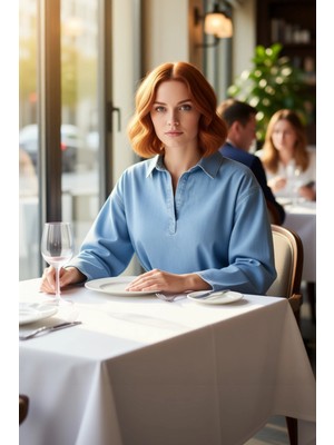 FRM Kadın Oversize Denim Gömlek Bağlama Detaylı Modern ve Rahat Şehir Stili Giyim Parçası Spor