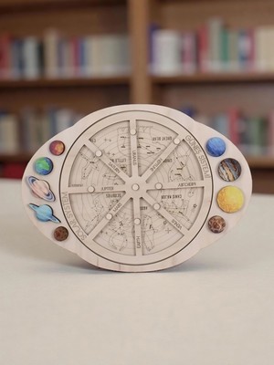 Emdief Home Hareketli Renkli Güneş Sistemi ve Gezegenler ile Takım Yıldızları Eğitici Ahşap Oyuncak