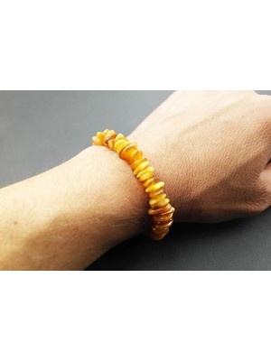Doğal Kesim Damla Kehribar Yetişkin Bileklik
