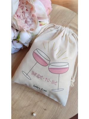 Bride To Be Baskılı Kese (10 Adet) Gelin Nedime Hediyesi | Kına & Bekarlığa Veda Partisi Hatırası
