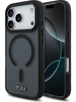 Tumi iPhone 17 Pro Uyumlu Kılıf Tumı Orjinal Lisanslı M-Safe Şarj Özellikli Buzlu Transparan Kapak Siyah