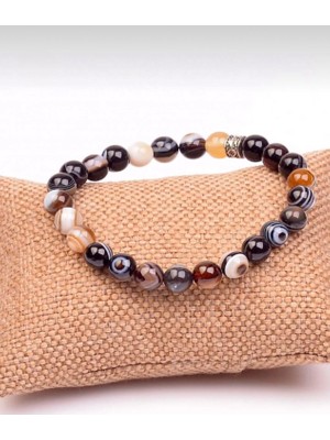 Taşmir Göz Akik Taşı Bileklik / Doğal Taş Bileklik ( Süleymaniye Akik )