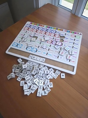 Emdief Home Ahşap Ingilizce Eğitim Seti (Ingilizce Öğreniyorum Tableti) - (Büyük Ölçü 39X29 Cm)