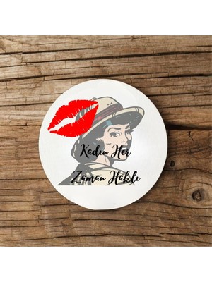 Çılgıntrend Kadın Her Zaman Haklı Tasarımlı Mdf Bardak Altlığı – Şık ve Mizahi Hediye Seçeneği