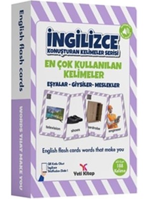 Kategori Yayıncılık Ingilizce Kelime  Kartları Eşyalar-Giysiler-Meslekler