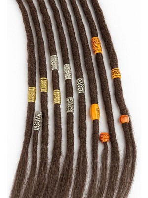 Yk Koyu Kahve Rasta Örgü Toka-Adet Rasta-Rasta-Doğal Renk Rasta-Bohem Tarz Saç Modeli