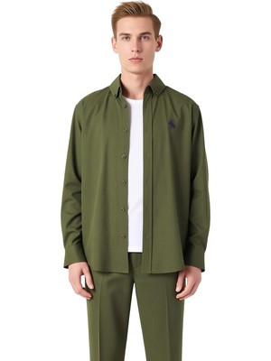 Ersefa Erkek Oxford Kumaş Nakışlı Gömlek Fonksiyonel Dayanıklı Kaliteli Konforlu Estetik Premium Şık