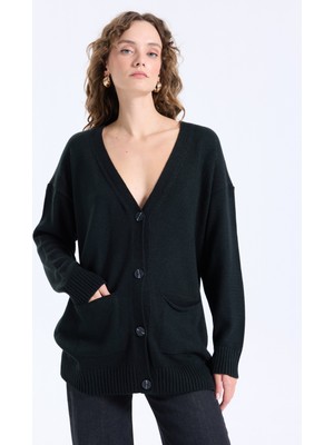 Limon Siyah Kadın Hırka L4WL-HRK-9001