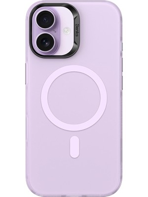 iPhone 17 Uyumlu Kılıf M-Safe Şarj Özellikli Benks Lucid Armor Magnetik Kapak Açık Mor