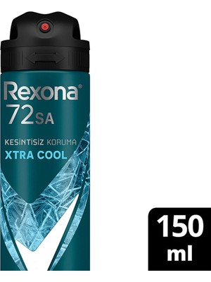 Rexona Men Erkek Sprey Deodorant Xtra Cool 72 Saat Kesintisiz Koruma 150 ml